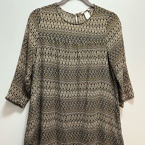 H&M Tribal Pattern Oversized Flowy Dress